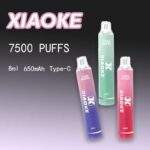 XIAOKE 7500口拋棄式電子煙｜梟客一次性發光煙桿・可充電・24種風味：圖片 2